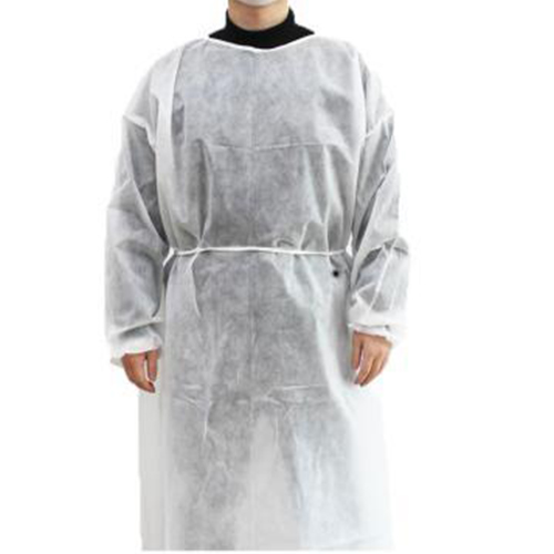 Disposable White Isolation Gown